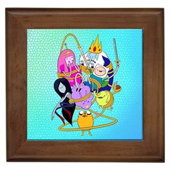 Adventure Time Cartoon Framed Tile by Sarkoni