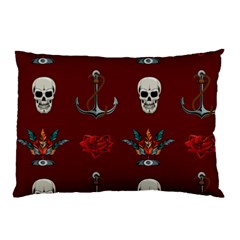 Tattoo Old School Background Pattern Pillow Case (two Sides) by Bedest