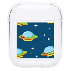 Seamless Pattern Ufo With Star Space Galaxy Background Hard Pc Airpods 1/2 Case by Bedest