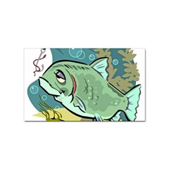 Fish Hook Worm Bait Water Hobby Sticker Rectangular (100 Pack) by Sarkoni