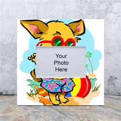 Beach Chihuahua Dog Pet Animal White Box Photo Frame 4  X 6  by Sarkoni