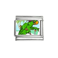 Parrot Hat Cartoon Captain Italian Charm (9mm) by Sarkoni