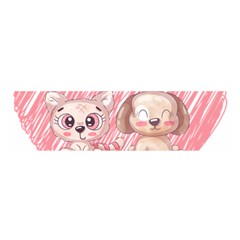 Paw Dog Pet Puppy Canine Cute Oblong Satin Scarf (16  X 60 ) by Sarkoni