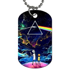 Trippy Kit Rick And Morty Galaxy Pink Floyd Dog Tag (two Sides) by Bedest