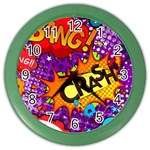 Crash Bang Adventure Time Art Boom Graffiti Color Wall Clock Front