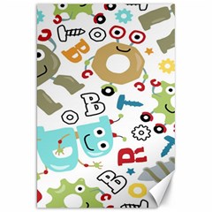 Seamless Pattern Vector With Funny Robots Cartoon Canvas 20  X 30  by Hannah976