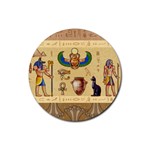 Egypt Horizontal Illustration Rubber Round Coaster (4 pack) Front