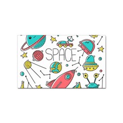 Space Cosmos Seamless Pattern Seamless Pattern Doodle Style Sticker (rectangular) by Hannah976