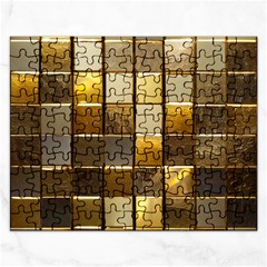 Golden Mosaic Tiles  Rectangular Jigsaw Puzzl by essentialimage