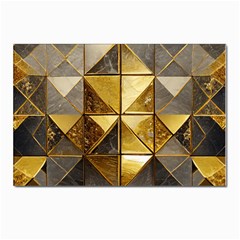 Golden Mosaic Tiles  Postcards 5  X 7  (pkg Of 10) by essentialimage365