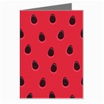 Seamless Watermelon Surface Texture Greeting Card Left