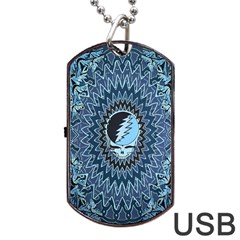 Grateful Dead Butterfly Pattern Dog Tag Usb Flash (one Side) by Bedest