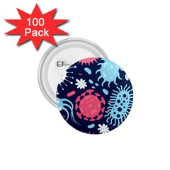 Seamless Pattern Microbes Virus Vector Illustration 1 75  Buttons (100 Pack)  by Ravend