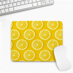 Lemon Fruits Slice Seamless Pattern Small Mousepad by Ravend