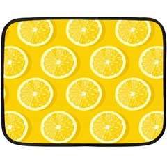 Lemon Fruits Slice Seamless Pattern Two Sides Fleece Blanket (mini) by Ravend