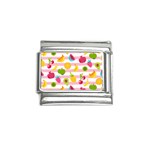 Tropical Fruits Berries Seamless Pattern Italian Charm (9mm) Front