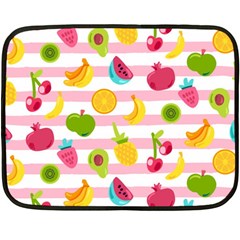 Tropical Fruits Berries Seamless Pattern Two Sides Fleece Blanket (mini) by Ravend