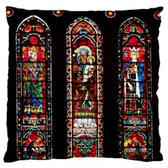 Photos Chartres Notre Dame Large Premium Plush Fleece Cushion Case (one Side) by Bedest