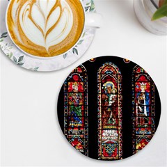 Photos Chartres Notre Dame Uv Print Round Tile Coaster by Bedest