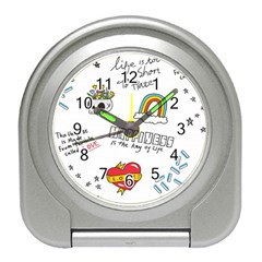 Abstract Fashion Background Suitable Fabric Printing Travel Alarm Clock by Apen