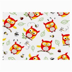 Seamless Pattern Vector Owl Cartoon With Bugs Large Glasses Cloth by Apen