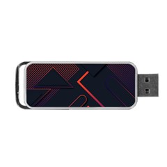 Gradient Geometric Shapes Dark Background Design Portable Usb Flash (one Side) by Apen