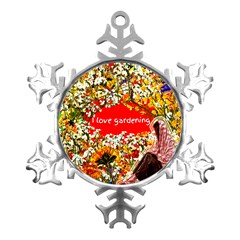 Garden Lover Metal Small Snowflake Ornament by TShirt44