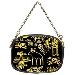 Golden Indian Traditional Signs Symbols Chain Purse (one Side) by Apen