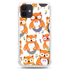 Cute Colorful Owl Cartoon Seamless Pattern Iphone 12 Mini Tpu Uv Print Case	 by Apen