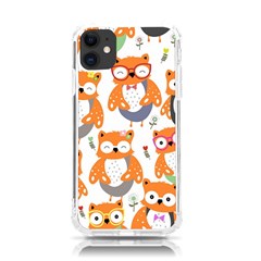 Cute Colorful Owl Cartoon Seamless Pattern Iphone 11 Tpu Uv Print Case by Apen