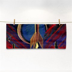 Rocket Painting Hand Towel by Cendanart