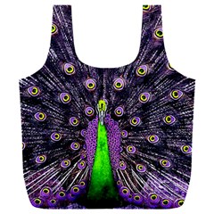 Peacock Bird Color Full Print Recycle Bag (xxxl) by Cendanart