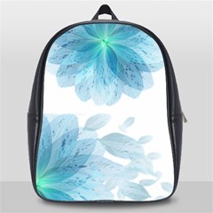 Blue-flower School Bag (large) by saad11