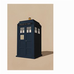 Tardis Doctor Who Minimal Minimalism Small Garden Flag (two Sides) by Cendanart