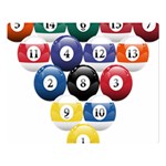 Racked Billiard Pool Balls Premium Plush Fleece Blanket (Large) 80 x60  Blanket Front