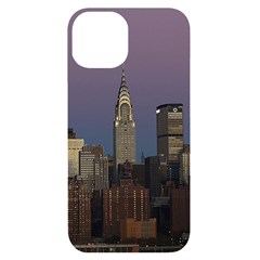 Skyline City Manhattan New York Iphone 14 Black Uv Print Case by Ket1n9