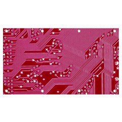 Pink Circuit Pattern Banner And Sign 7  X 4  by Ket1n9