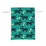 Happy Dogs Animals Pattern Lightweight Drawstring Pouch (M) Front