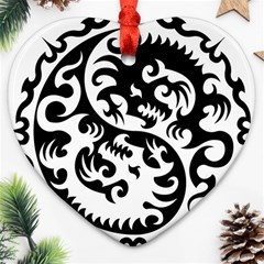 Ying Yang Tattoo Ornament (heart) by Ket1n9