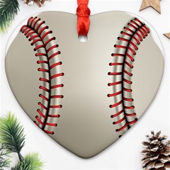 Baseball Heart Ornament (two Sides) by Ket1n9