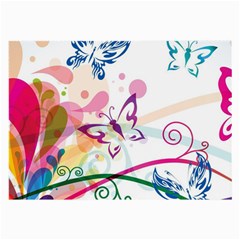 Butterfly Vector Art Large Glasses Cloth by Ket1n9