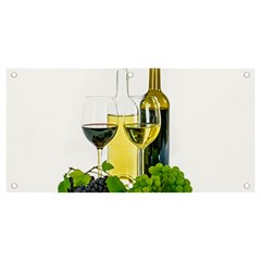 White Wine Red Wine The Bottle Banner And Sign 4  X 2  by Ket1n9