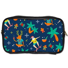 Colorful Funny Christmas Pattern Toiletries Bag (two Sides) by Ket1n9