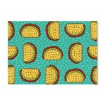 Taco Drawing Background Mexican Fast Food Pattern Crystal Sticker (A4) Front