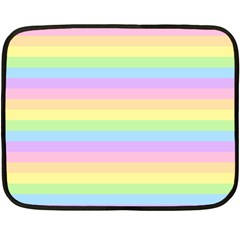 Cute Pastel Rainbow Stripes Fleece Blanket (mini) by Ket1n9