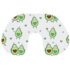 Cute Seamless Pattern With Avocado Lovers Travel Neck Pillow by Ket1n9