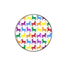 Colorful Horse Background Wallpaper Hat Clip Ball Marker by Hannah976