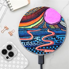 Grateful Dead Wallpaper Wireless Fast Charger(white) by Cendanart