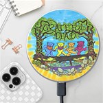 Dancing Bears Grateful Dead Wireless Fast Charger(White) Front