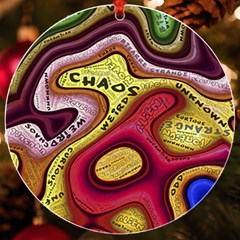 Chaos Unknown Unfamiliar Strange Uv Print Acrylic Ornament Round by Paksenen